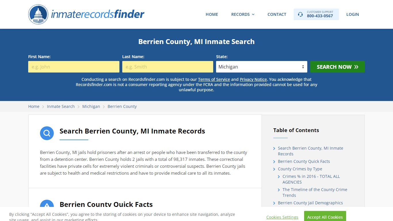Berrien County, MI Inmate Lookup & Jail Records Online