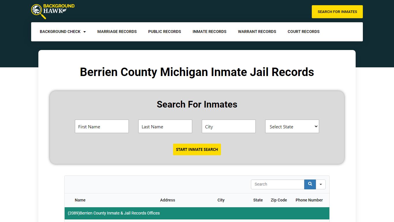 Inmate Jail Records in Berrien County , Michigan